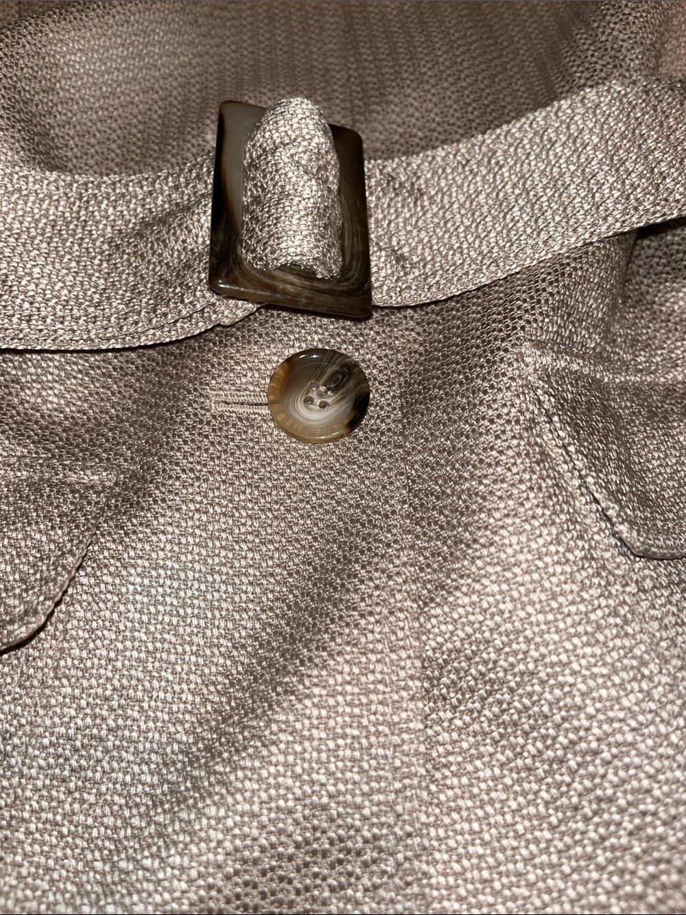 Tahari Metallic Gold Belted Blazer Jacket PTP 21”, - Picture 6 of 6